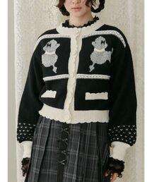 poodleニットカーディガン