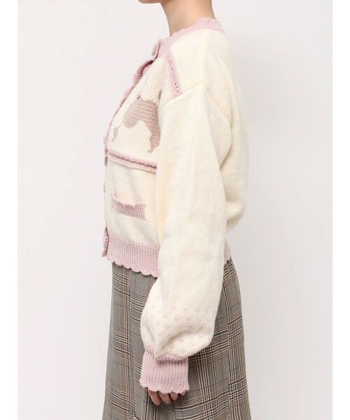 merry jenny（メリージェニー）の「poodleニットカーディガン（カーディガン/ボレロ・レディース・ブラック/ブルー/ピンク・FREE）」の9枚目の写真