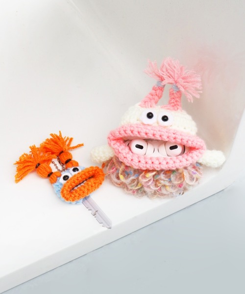 macaroni edge（マカロニエッジ）の「〈macaroni edge/マカロニエッジ〉毛糸のキーカバー（キーケース/キーアクセサリー・レディース・グリーン×オレンジ/ブルー系/オレンジ/ブルー/ピンク/ライトグリーン/ベージュ/チャコールグレー・ONE SIZE）」の20枚目の写真