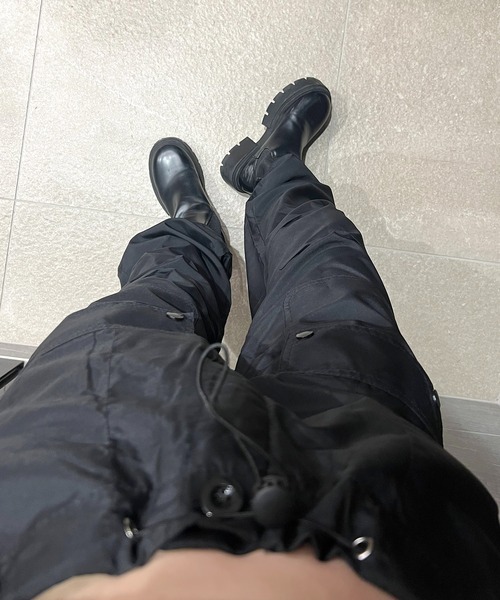 ROOPTOKYO(ループトウキョウ)の「▲Nylon Cargo Pants / ナイロンカーゴパンツ(カーゴパンツ・レディース・ブラック/ピンク・S/M)」の4枚目の写真