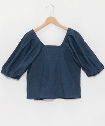 petit main LIEN | 【LADIES】バルーン袖デニムチュニック(チュニック)