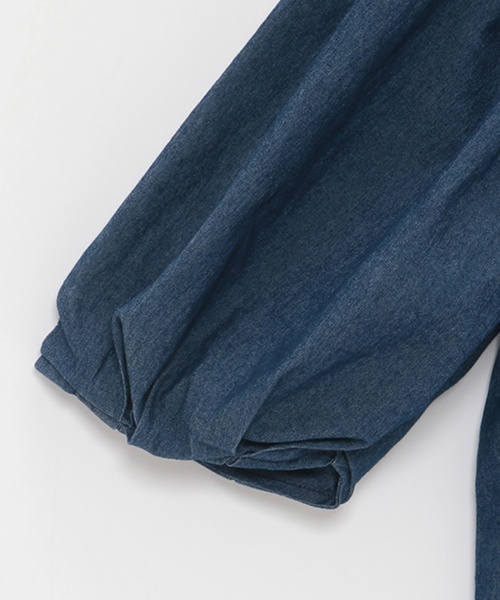 petit main LIEN（プティマインリアン）の「【LADIES】バルーン袖デニムチュニック（チュニック・レディース・ブラック/オフホワイト/ブルー・FREE）」の6枚目の写真