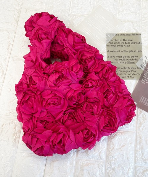 RiNc （リンク）の「【 NOLITA / ノリータ 】花 デザイン クラシック ソリッドカラー サッチェルバッグ エコバッグ ハンドバッグ（ハンドバッグ・レディース・パープル/ベビーピンク/ピンク/ブラック・FREE）」の17枚目の写真