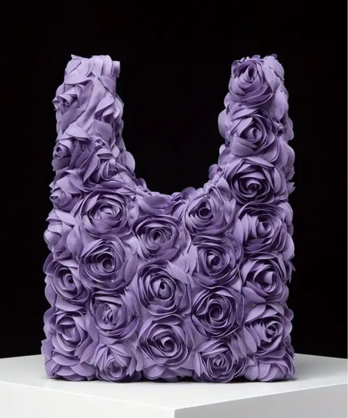 RiNc （リンク）の「【 NOLITA / ノリータ 】花 デザイン クラシック ソリッドカラー サッチェルバッグ エコバッグ ハンドバッグ（ハンドバッグ・レディース・パープル/ベビーピンク/ピンク/ブラック・FREE）」の21枚目の写真