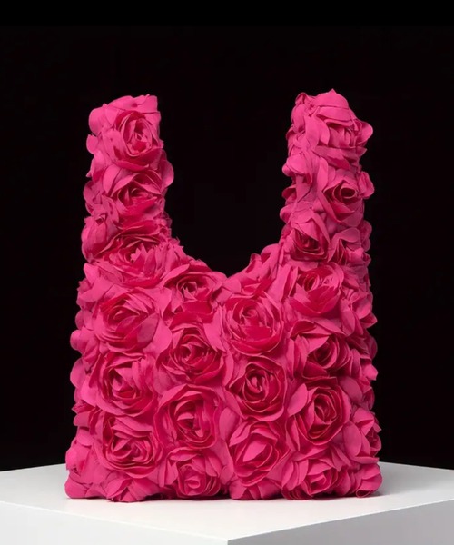 RiNc （リンク）の「【 NOLITA / ノリータ 】花 デザイン クラシック ソリッドカラー サッチェルバッグ エコバッグ ハンドバッグ（ハンドバッグ・レディース・パープル/ベビーピンク/ピンク/ブラック・FREE）」の15枚目の写真