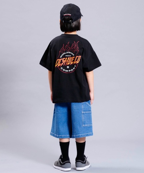 DC SHOES（ディーシーシューズ）の「23 KD FIERY SS/DCキッズバックプリント半袖Tシャツ（Tシャツ/カットソー・キッズ・ホワイト/ブラック・160/150/140/130/120）」の6枚目の写真