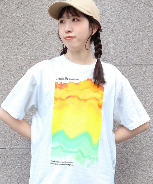 UNIT CHEST】unique unisex T-shirt グラデーションTシャツ（T