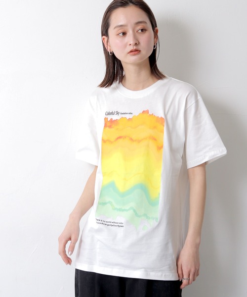 UNIT CHEST(ユニットチェスト)の「【UNIT CHEST】unique unisex T-shirt グラデーションTシャツ(Tシャツ/カットソー・メンズ・ブラック/ホワイト・L/M/S)」の16枚目の写真