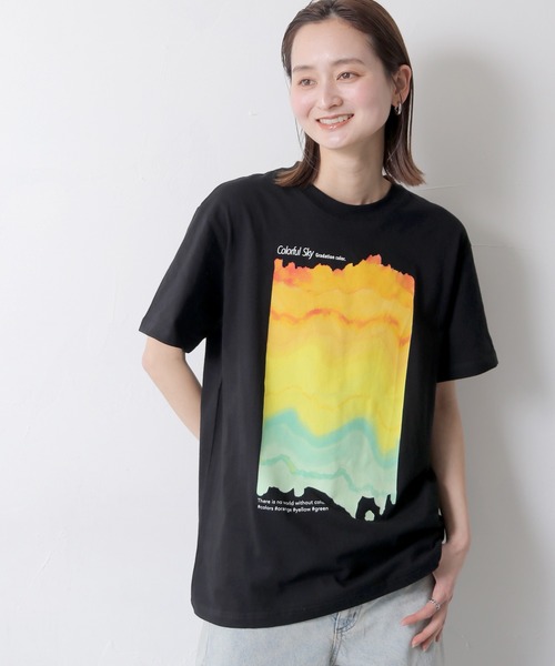 UNIT CHEST(ユニットチェスト)の「【UNIT CHEST】unique unisex T-shirt グラデーションTシャツ(Tシャツ/カットソー・メンズ・ブラック/ホワイト・L/M/S)」の18枚目の写真