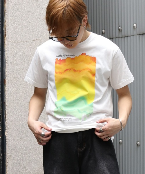 UNIT CHEST(ユニットチェスト)の「【UNIT CHEST】unique unisex T-shirt グラデーションTシャツ(Tシャツ/カットソー・メンズ・ブラック/ホワイト・L/M/S)」の14枚目の写真