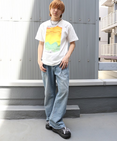UNIT CHEST(ユニットチェスト)の「【UNIT CHEST】unique unisex T-shirt グラデーションTシャツ(Tシャツ/カットソー・メンズ・ブラック/ホワイト・L/M/S)」の22枚目の写真