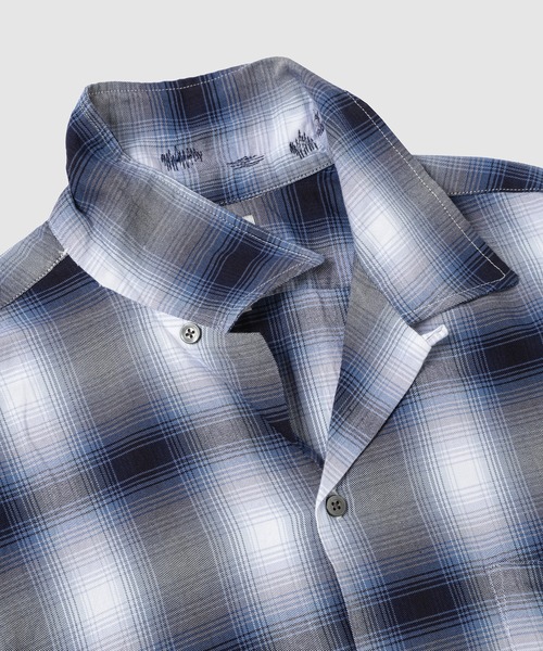 BOW WOW(バウワウ)の「RAYON CHECK SHIRTS REPAIRED(シャツ/ブラウス・メンズ・ホワイト×ブルー・L/XL)」の3枚目の写真