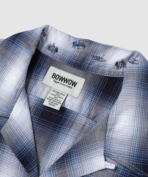 BOW WOW(バウワウ)の「RAYON CHECK SHIRTS REPAIRED(シャツ/ブラウス・メンズ・ホワイト×ブルー・L/XL)」の4枚目の写真