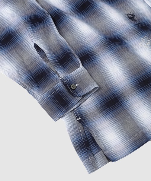 BOW WOW(バウワウ)の「RAYON CHECK SHIRTS REPAIRED(シャツ/ブラウス・メンズ・ホワイト×ブルー・L/XL)」の8枚目の写真
