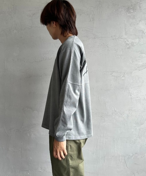 Manhattan Portage（マンハッタンポーテージ）の「[MANHATTAN PORTAGE/マンハッタンポーテージ] 別注 手書き風バックプリント ロングスリーブTシャツ（Tシャツ/カットソー・レディース・チャコールグレー/グレー/アイボリー・S/M/L/XL）」の22枚目の写真