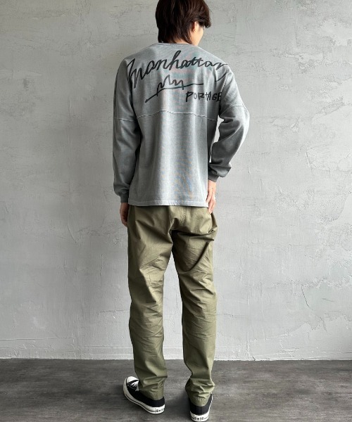 Manhattan Portage（マンハッタンポーテージ）の「[MANHATTAN PORTAGE/マンハッタンポーテージ] 別注 手書き風バックプリント ロングスリーブTシャツ（Tシャツ/カットソー・レディース・チャコールグレー/グレー/アイボリー・S/M/L/XL）」の15枚目の写真