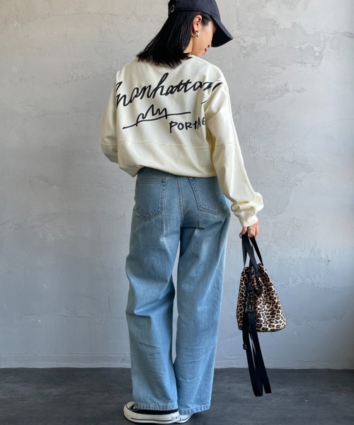 Manhattan Portage（マンハッタンポーテージ）の「[MANHATTAN PORTAGE/マンハッタンポーテージ] 別注 手書き風バックプリント ロングスリーブTシャツ（Tシャツ/カットソー・レディース・チャコールグレー/グレー/アイボリー・S/M/L/XL）」の20枚目の写真