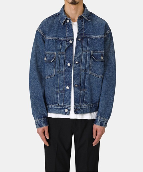 orSlow（オアスロウ）の「Orslow / オアスロウ：50'S DENIM JACKET (UNISEX)：01-6002-84[STD]（デニムジャケット・メンズ・ブルー系その他・XL/XXL/M/L）」の4枚目の写真
