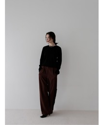 frill straight slacks