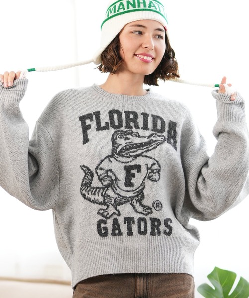 ニット セーター DISCUS×FLORIDA ダブルジャガードニット レディース DISCUS×FLORIDA ダブルジャガードニット（ニット/セーター