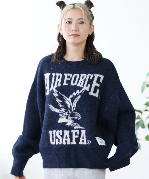 DISCUS ATHLETIC（ディスカス　アスレチック）の「DISCUS ATHLETIC/ディスカスアスレチック カレッジロゴセーター 4487-2656（ニット/セーター・レディース・グレー/スミクロ/ネイビー×ホワイト/マスタード/ネイビー/ベージュ系その他/グリーン/ベージュ系その他2・M）」の7枚目の写真