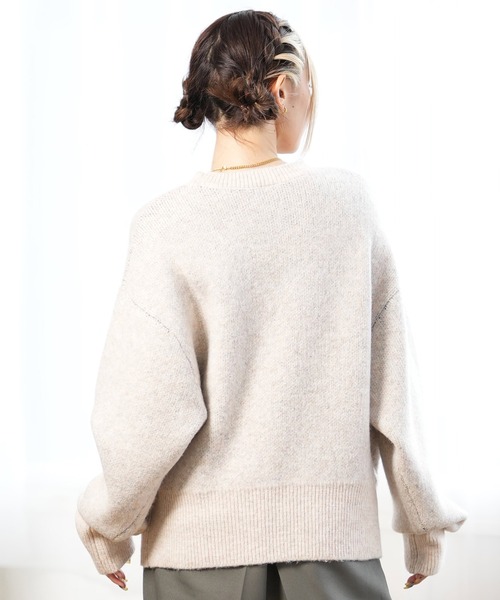 DISCUS ATHLETIC（ディスカス　アスレチック）の「DISCUS ATHLETIC/ディスカスアスレチック カレッジロゴセーター 4487-2656（ニット/セーター・レディース・グレー/スミクロ/ネイビー×ホワイト/マスタード/ネイビー/ベージュ系その他/グリーン/ベージュ系その他2・M）」の11枚目の写真