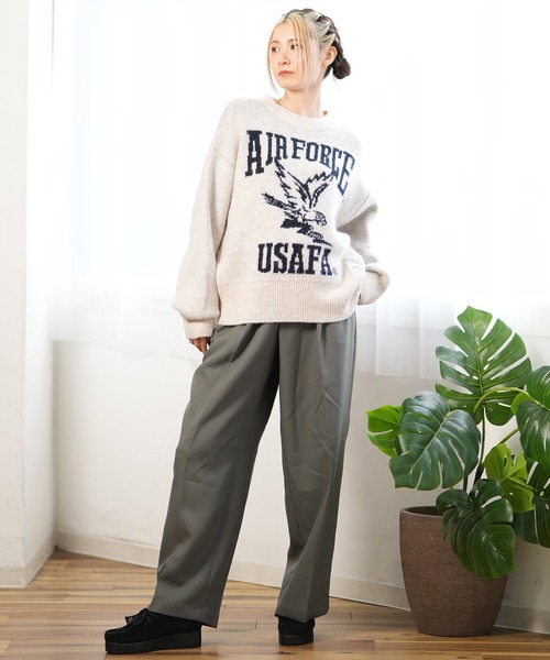 DISCUS ATHLETIC（ディスカス　アスレチック）の「DISCUS ATHLETIC/ディスカスアスレチック カレッジロゴセーター 4487-2656（ニット/セーター・レディース・グレー/スミクロ/ネイビー×ホワイト/マスタード/ネイビー/ベージュ系その他/グリーン/ベージュ系その他2・M）」の12枚目の写真