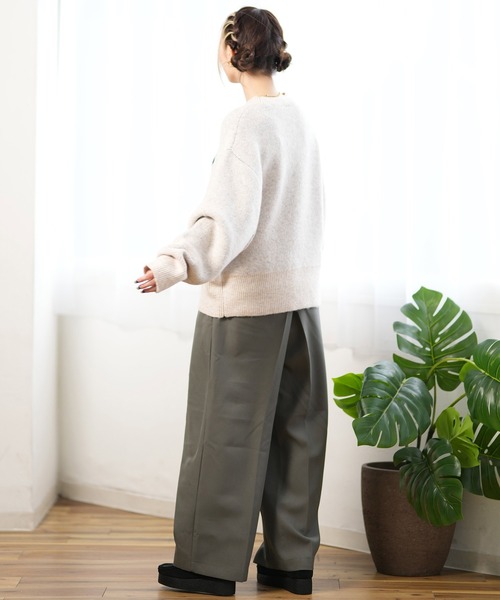 DISCUS ATHLETIC（ディスカス　アスレチック）の「DISCUS ATHLETIC/ディスカスアスレチック カレッジロゴセーター 4487-2656（ニット/セーター・レディース・グレー/スミクロ/ネイビー×ホワイト/マスタード/ネイビー/ベージュ系その他/グリーン/ベージュ系その他2・M）」の13枚目の写真