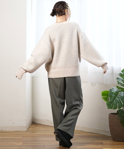 DISCUS ATHLETIC（ディスカス　アスレチック）の「DISCUS ATHLETIC/ディスカスアスレチック カレッジロゴセーター 4487-2656（ニット/セーター・レディース・グレー/スミクロ/ネイビー×ホワイト/マスタード/ネイビー/ベージュ系その他/グリーン/ベージュ系その他2・M）」の14枚目の写真