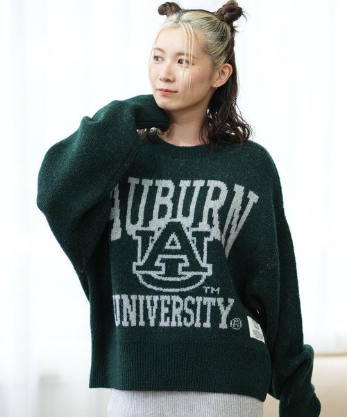 DISCUS ATHLETIC（ディスカス　アスレチック）の「DISCUS ATHLETIC/ディスカスアスレチック カレッジロゴセーター 4487-2656（ニット/セーター・レディース・グレー/スミクロ/ネイビー×ホワイト/マスタード/ネイビー/ベージュ系その他/グリーン/ベージュ系その他2・M）」の18枚目の写真