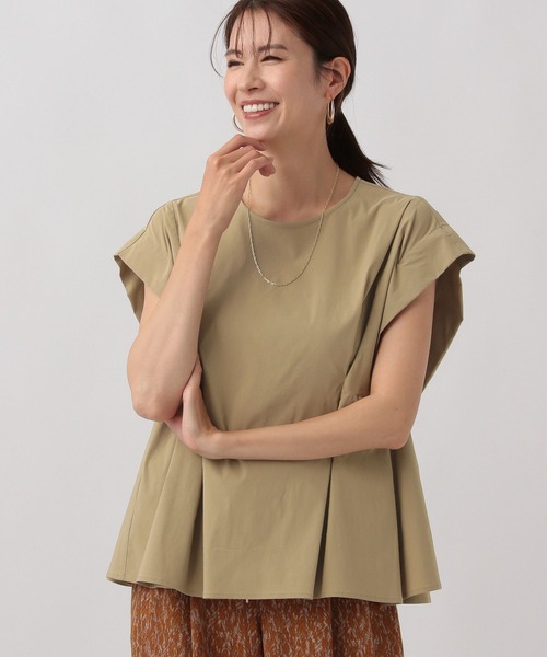 Elura（エルーラ）の「リップストップタックブラウス/119434（シャツ/ブラウス・レディース・チャコールグレー/ベージュ・FREE）」の2枚目の写真