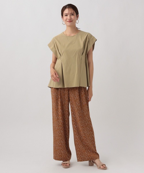 Elura（エルーラ）の「リップストップタックブラウス/119434（シャツ/ブラウス・レディース・チャコールグレー/ベージュ・FREE）」の11枚目の写真