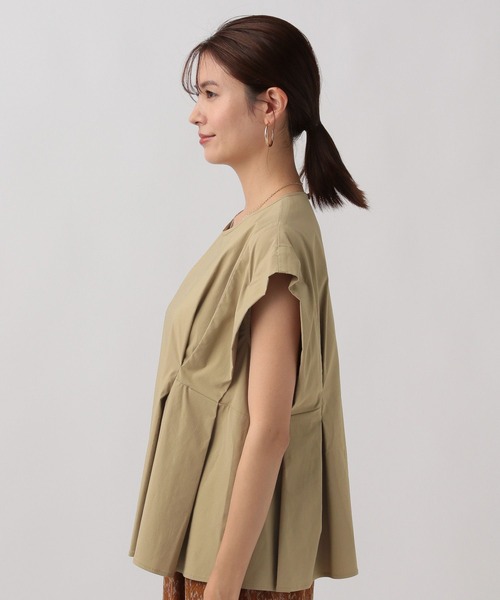 Elura（エルーラ）の「リップストップタックブラウス/119434（シャツ/ブラウス・レディース・チャコールグレー/ベージュ・FREE）」の9枚目の写真