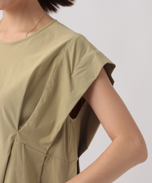 Elura（エルーラ）の「リップストップタックブラウス/119434（シャツ/ブラウス・レディース・チャコールグレー/ベージュ・FREE）」の6枚目の写真