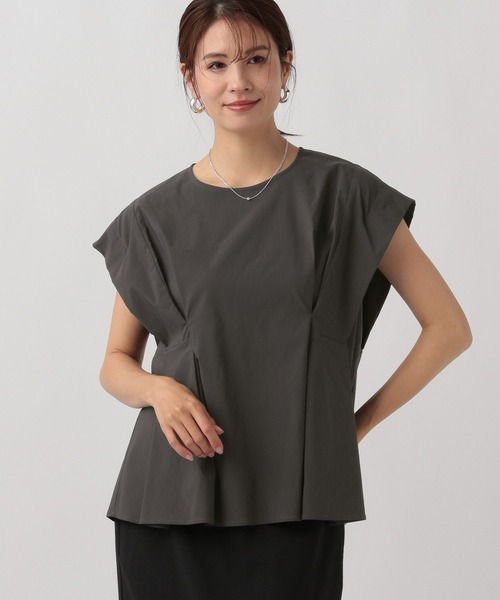 Elura（エルーラ）の「リップストップタックブラウス/119434（シャツ/ブラウス・レディース・チャコールグレー/ベージュ・FREE）」の17枚目の写真