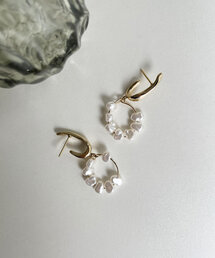 Chez toi | パールフープピアス(ピアス（両耳用）)