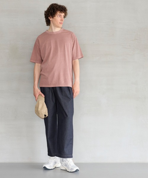 coca(coca)(コカ)の「【WEB限定セール】ピグメント加工Tシャツ(Tシャツ/カットソー・メンズ・チャコール/ダークブルー/ピンク/カーキ・M/XL/L)」の11枚目の写真