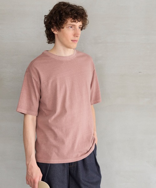 coca(coca)(コカ)の「【WEB限定セール】ピグメント加工Tシャツ(Tシャツ/カットソー・メンズ・チャコール/ダークブルー/ピンク/カーキ・M/XL/L)」の12枚目の写真