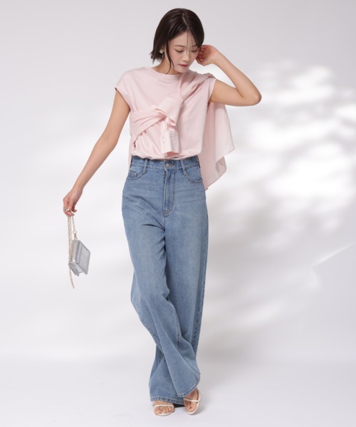 アプワイザーリッシェ プリーツレイアードカットソー くすみピンク新品 アプワイザーリッシェ プリーツレイアードカットソー くすみピンク新品