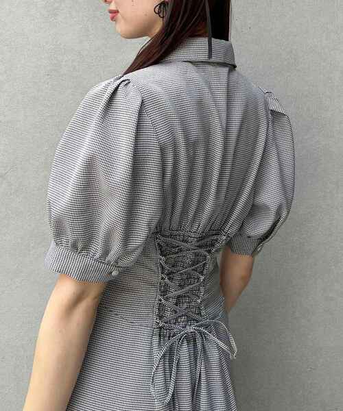 MAJESTIC LEGON（マジェスティックレゴン）の「スタイルアップシャツワンピース（シャツワンピース・レディース・ブラック系その他/ブラック系その他2/グレー系その他/アイボリー・SMALL/X-SMALL/MEDIUM）」の15枚目の写真