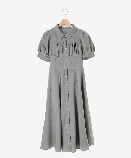 MAJESTIC LEGON（マジェスティックレゴン）の「スタイルアップシャツワンピース（シャツワンピース・レディース・ブラック系その他/ブラック系その他2/グレー系その他/アイボリー・SMALL/X-SMALL/MEDIUM）」の9枚目の写真