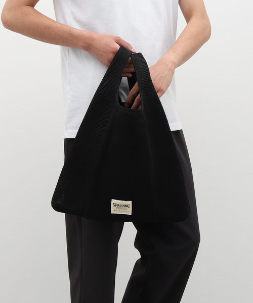 SPALDING(スポルディング)の「SPALDING / スポルディング 417別注 メッシュトート(トートバッグ・メンズ・ブラック・FREE)」の2枚目の写真