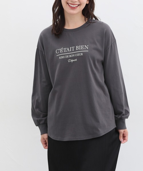 Honeys（ハニーズ）の「刺繍入りロゴＴシャツ（Tシャツ/カットソー・レディース・キナリ/スミクロ/ブルー/ピンク/アイボリー・M/LL/L/S）」の11枚目の写真