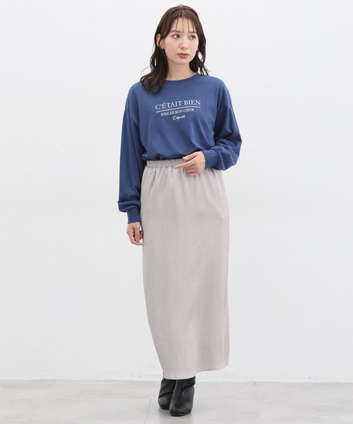 Honeys（ハニーズ）の「刺繍入りロゴＴシャツ（Tシャツ/カットソー・レディース・キナリ/スミクロ/ブルー/ピンク/アイボリー・M/LL/L/S）」の12枚目の写真