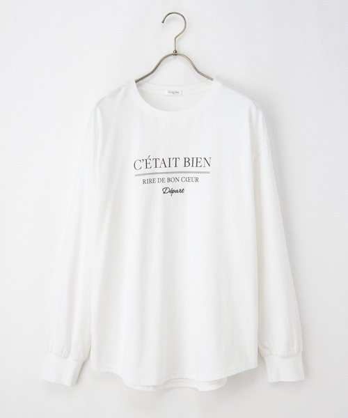Honeys（ハニーズ）の「刺繍入りロゴＴシャツ（Tシャツ/カットソー・レディース・キナリ/スミクロ/ブルー/ピンク/アイボリー・M/LL/L/S）」の18枚目の写真