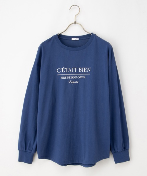 Honeys（ハニーズ）の「刺繍入りロゴＴシャツ（Tシャツ/カットソー・レディース・キナリ/スミクロ/ブルー/ピンク/アイボリー・M/LL/L/S）」の22枚目の写真
