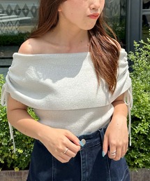 ドロストオフショルラメニット