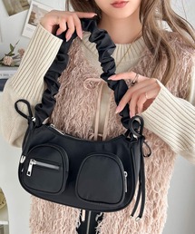 mily bilet | 【mily bilet】大人可愛い褒められ リボン使いジップポケット２WAYバック(ショルダーバッグ)