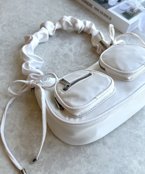 セール】【mily bilet】大人可愛い褒められ リボン使いジップポケット