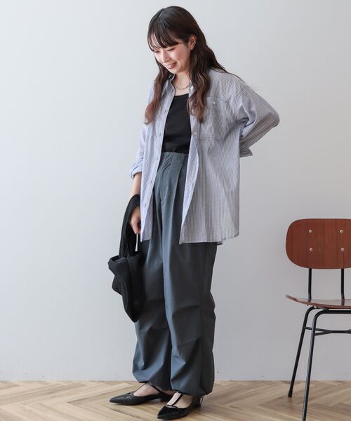 AMERICAN HOLIC(アメリカンホリック)の「接触冷感Wポケットボイルシャツ(シャツ/ブラウス・レディース・ホワイト系その他7/ブラック系その他3/ストライプ・L/M)」の15枚目の写真